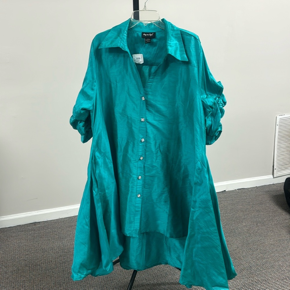 Step in style dress green color size 2x
